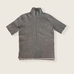 ZARA Mock Neck Short-Sleeved Knit Shirt